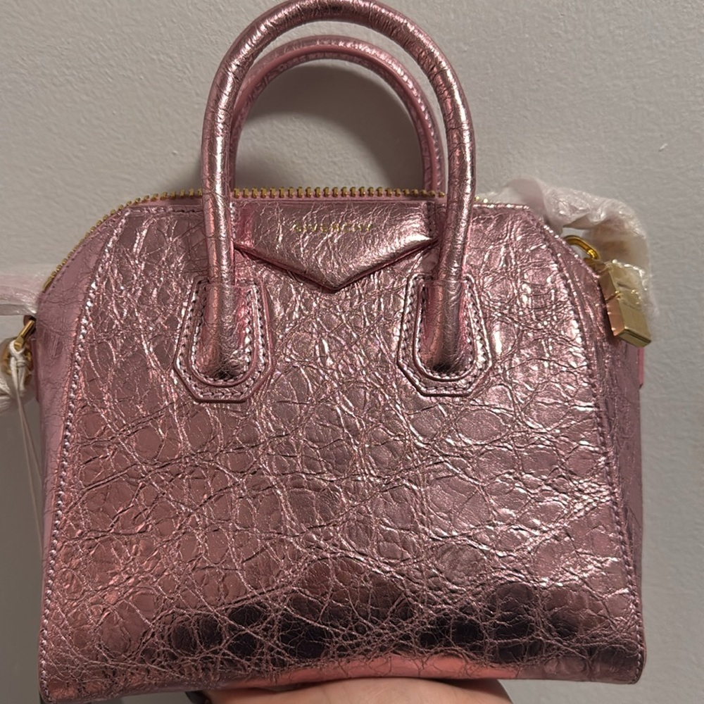 Givenchy Pink Satchel Bag with Metallic Finish - Picture 6 of 6